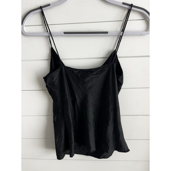 Jovani Black 100% Silk Camisole Tank Top Size 4 Minimalist Classic - Picture 4 of 6